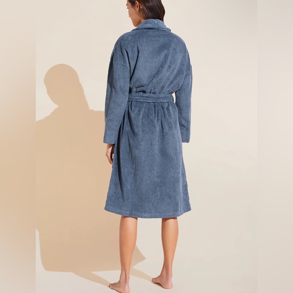 New With Tags: Eberjey Unisex Terry Robe In Size S/M - Picture 2 of 12